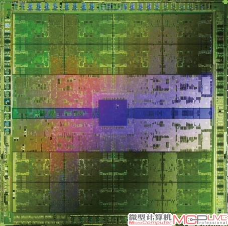 线程调度模块已经成为NVIDIA GPU中的庞大模块了，Fermi晶圆照片中的紫色部分可能就是线程调度模块。