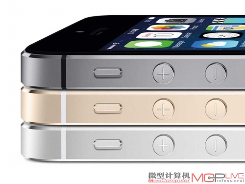 苹果iPhone 5s也走上了多彩外壳路线，同时添加了指纹识别技术。
