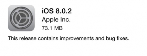 苹果iOS 8.0.2正式发布！