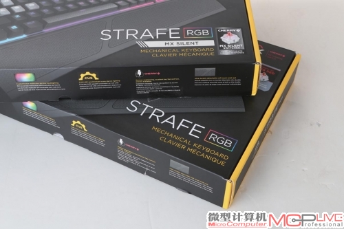 Strafe RGB机械键盘目前也分为静音版和非静音版，其中包装盒印有MX SILENT标志的产品就是静音版的Strafe RGB机械键盘，大家需要区分一下。